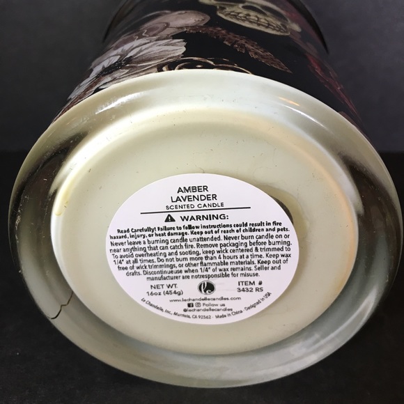 Halloween 2 Wick Candle Skull Roses Keys Locket - Picture 6 of 7